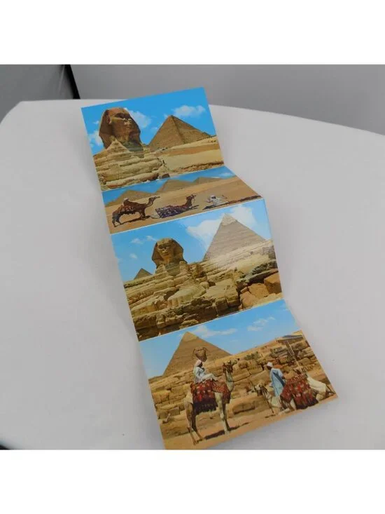 Pyramids of Giza Foldout 17 Postcards 6"x4" Egypt Lehnert Landrock UNPOSTED Vtg - Picture 5 of 7